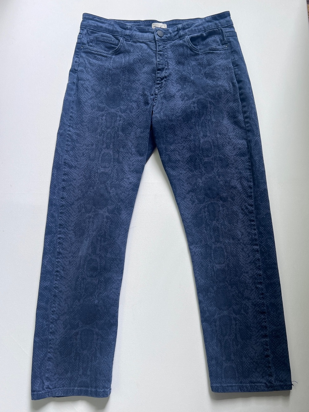 GERARD DAREL Blue Snakeskin Jeans size 12